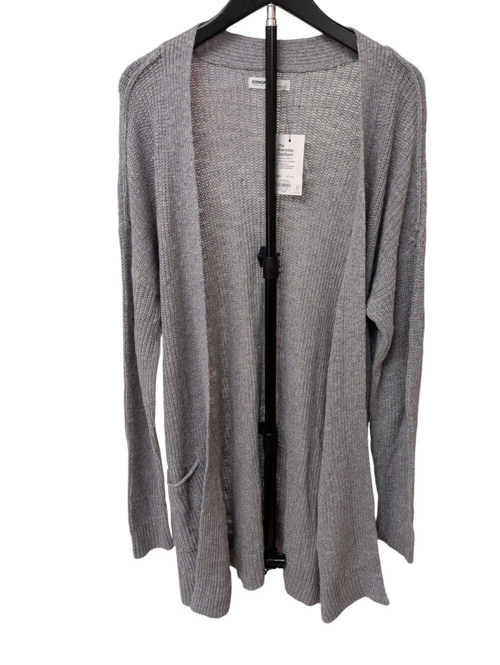 Retail $36 New Sonoma Everyday Gray Long Cardigan